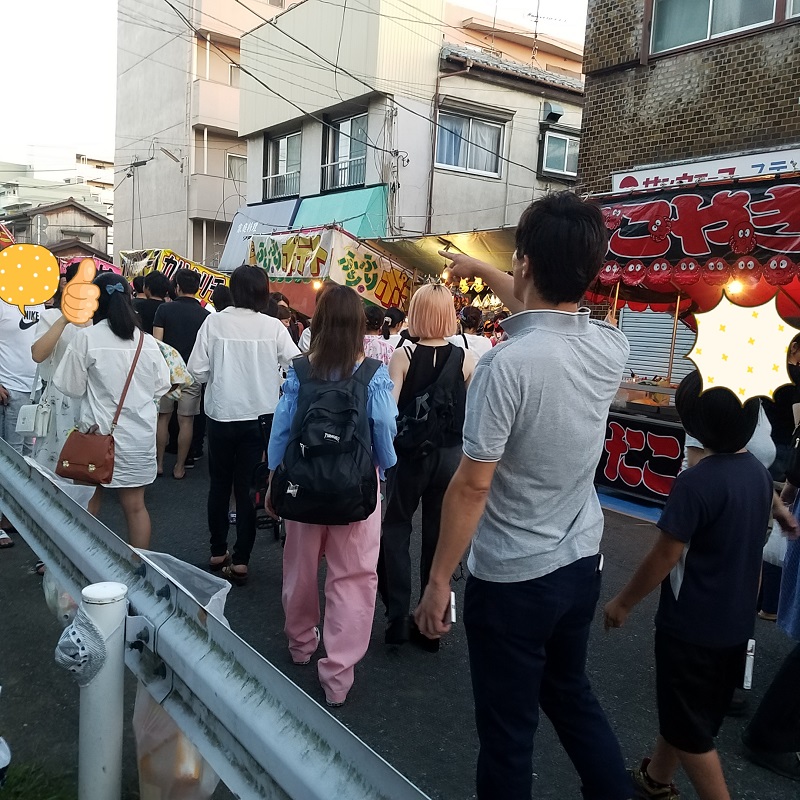 お店の前でお祭りやねん　行徳駅にある美容室CoCoChi(ココチ) 　　